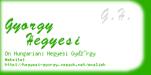 gyorgy hegyesi business card